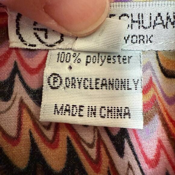 Grace Chuang New York Dress Polyester Button Front Medium Abstract Print Artsy - Picture 10 of 11